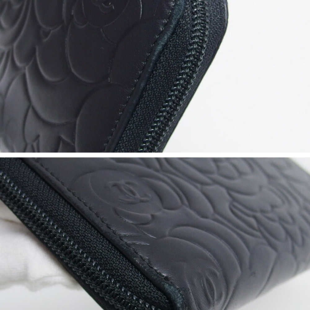 CHANEL Black Lambskin Leather Wallet - Picture 6 of 11